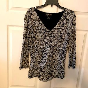 Style & Co three quarter sleeve top